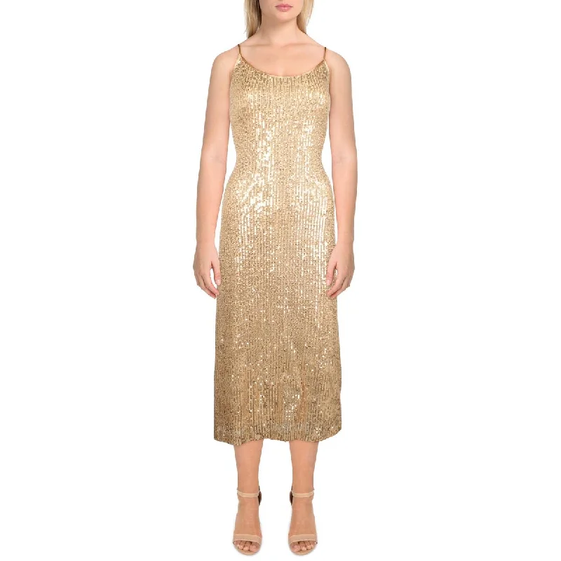 maxi dresses with pockets and sleevesBCBGeneration Womens    Sequin Long Sheath Dress