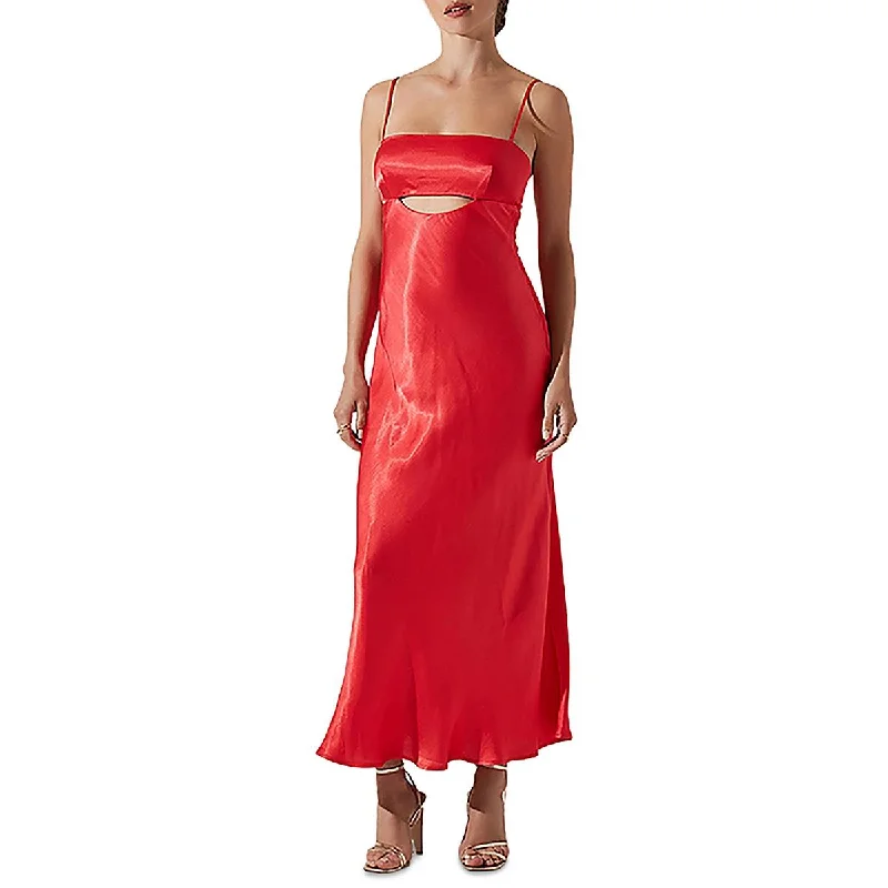 maxi dresses with hidden pocketsASTR the Label Womens Bellerose Open Back Long Slip Dress