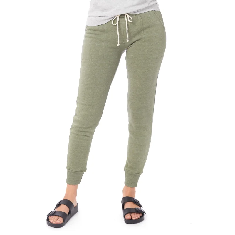 women's luxury pantsEco-Fleece Jogger (Army Green)