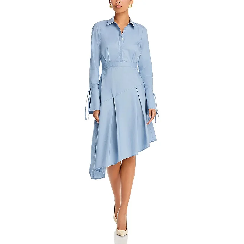 maxi dresses for beachDerek Lam 10 Crosby Womens Maddison Collar Long Shirtdress