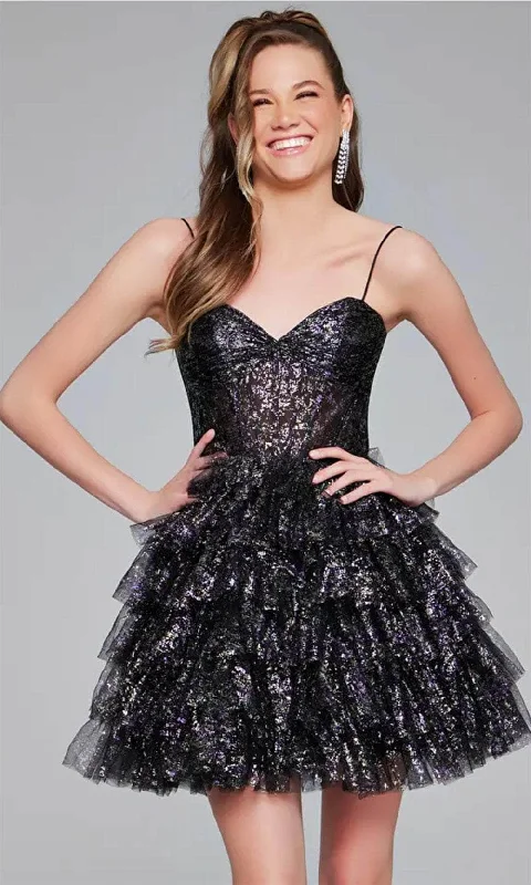 Sleeveless Dress With FlowersJovani 39654 - Sleeveless Sweetheart Neck Cocktail Dress