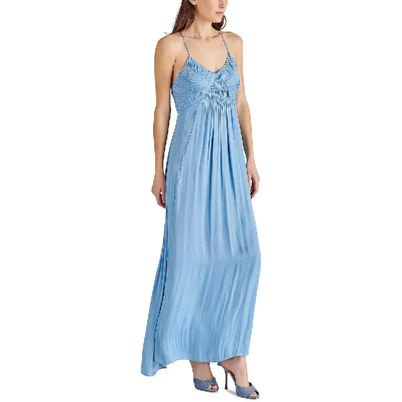 maxi dresses for day-to-night wearSteve Madden Womens Brianna Side Slit Long Slip Dress