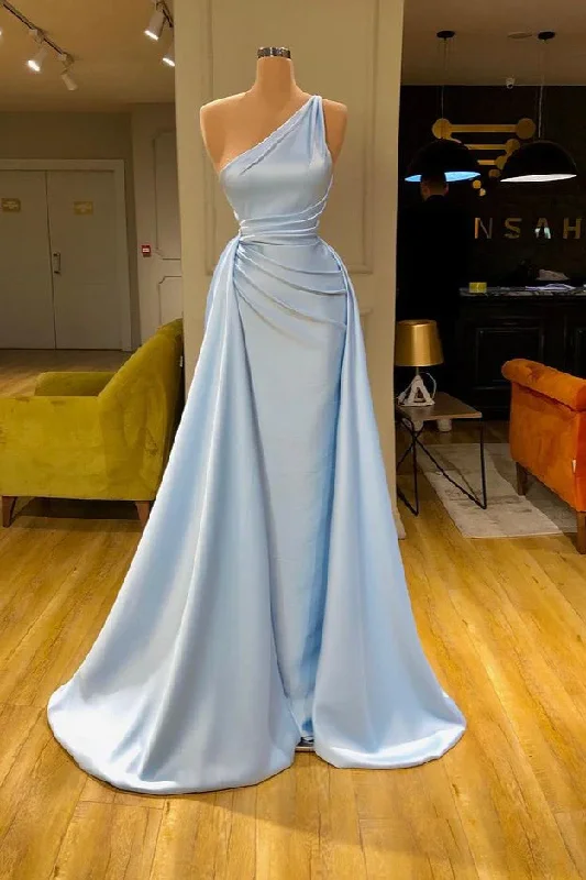 sequined prom dressesUnique Cross Sweetheart Light Blue Soft-pleated Long Prom Dress  gh2096