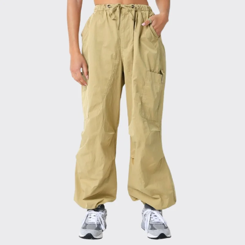 women's tall pantsRowen Pu Parachute Pants (Taupe)