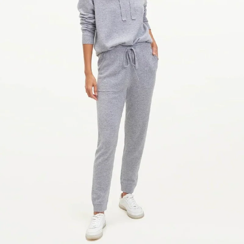 women's drawstring pantsBecca Cashmere Jogger (Mid Heather Grey)