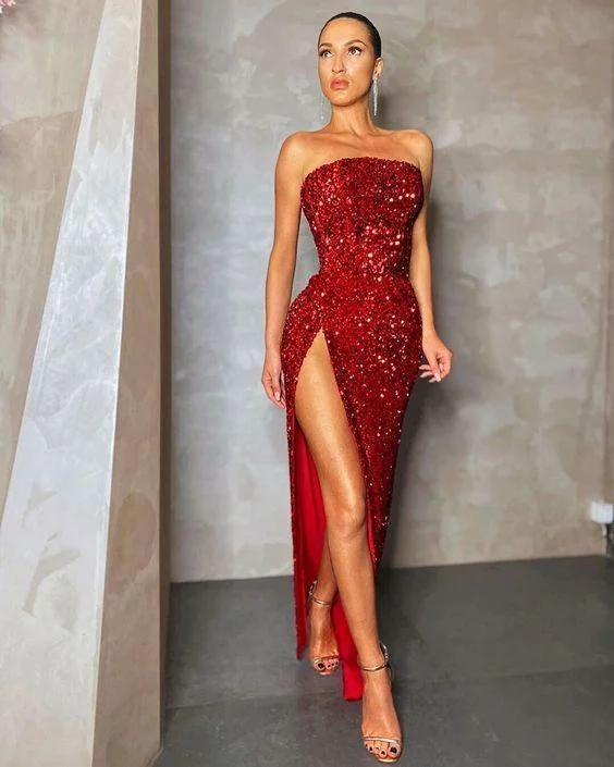 mermaid prom dressesgorgoues red sequin long mermaid prom gown Gorgoues Red Sequin Long Mermaid Prom Gown gh2323