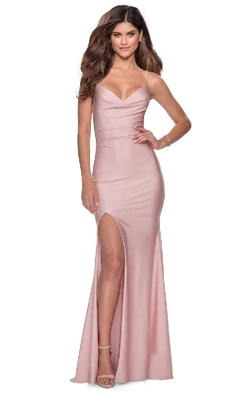 Sleeveless Dress High-LowLa Femme - Sleeveless Dress 28518SC