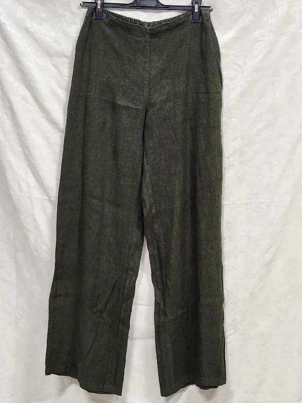 women's leather pantsCC Linen pull on elastic waist pant