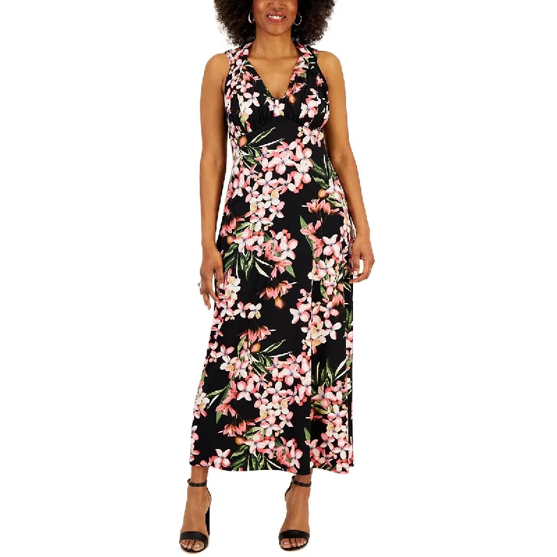 maxi dresses for special occasionsConnected Apparel Womens Petites Floral Long Halter Dress