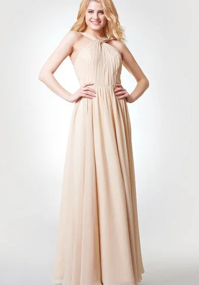 maxi dresses for teensA-line Pleated Long Chiffon Dress With Straps and Sash