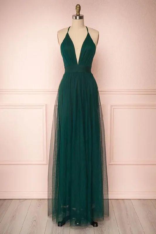 bespoke prom dressesGreen Forest Green Long Prom Dress gh2297