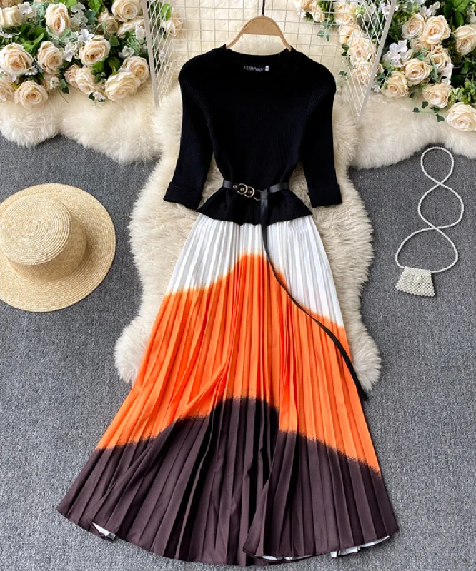 maxi dresses with front pocketsStylish A line long dress  836