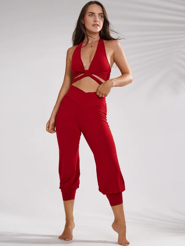 women's bridal pantsJasmine Pant - Crimson Red