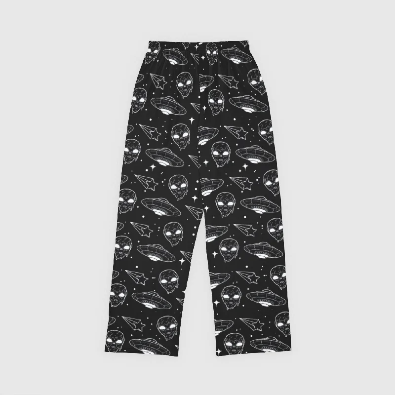 women's short pantsAlien Drip Black Lounge Bottoms