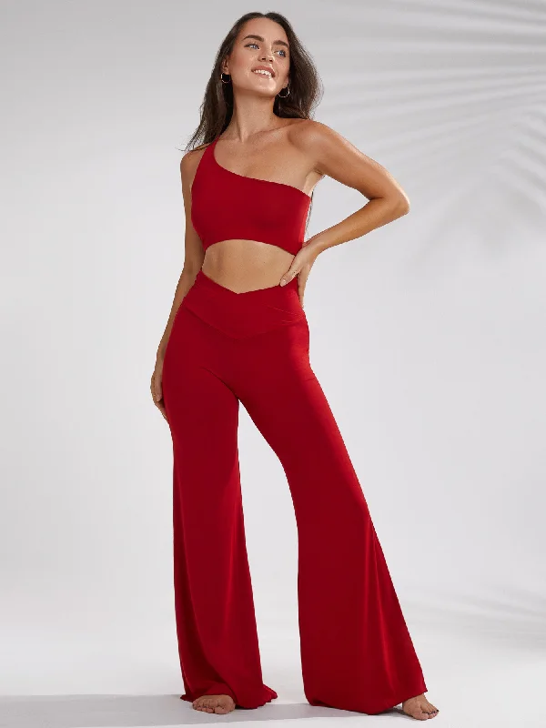 women's elegant pantsFreya Pant - Crimson Red