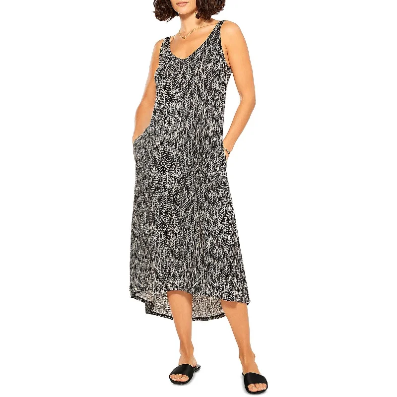 maxi dresses with pleatsNic + Zoe Womens Pockets Long T-Shirt Dress