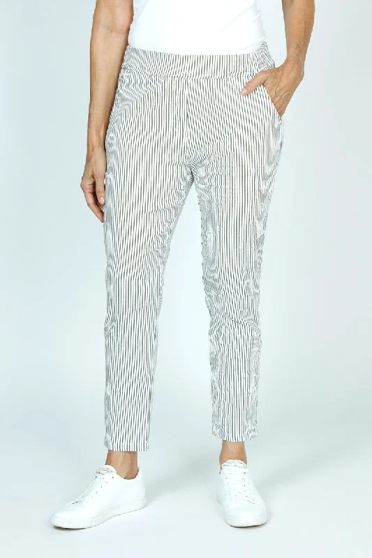 women's flare pantsOrganic Rags Striped Crop Pant