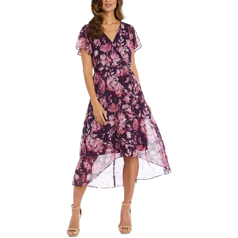 velvet maxi dressesR&M Richards Womens Plus Floral Long Wrap Dress