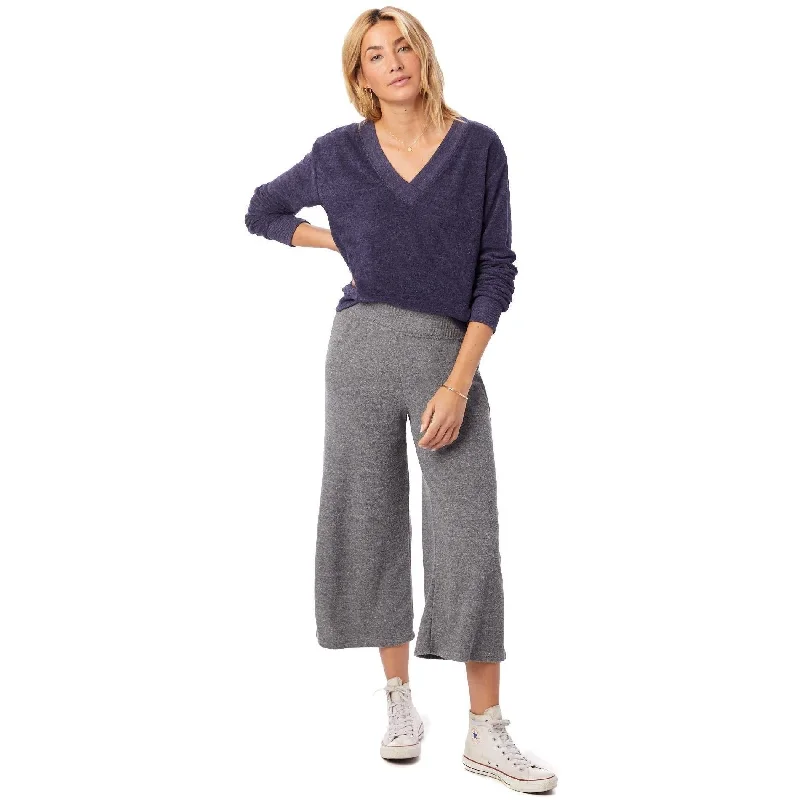 women's everyday pantsEco-Toweling Cropped Culottes (Grey)