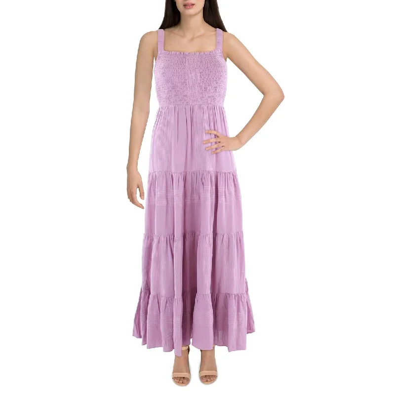 solid color maxi dressesZ Supply Womens Kyara Tiered Long Sundress