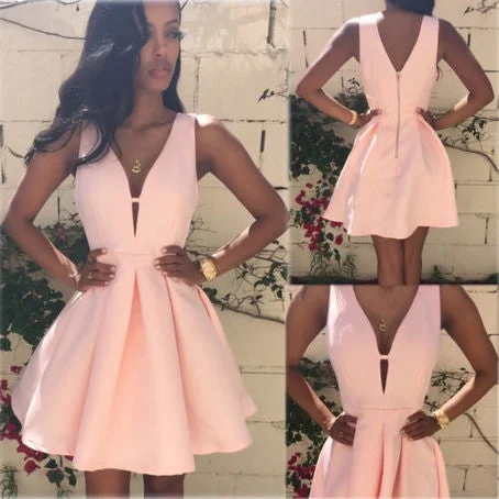 prom dress alterationsSimple A-line short prom dresses,A-line V-neck homecoming dress,formal dresses,cocktail dresses 7107