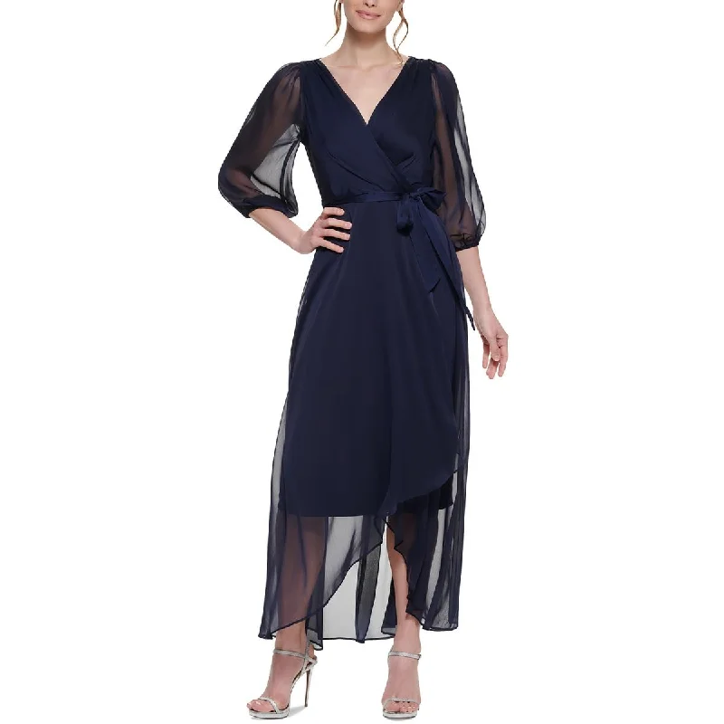 affordable maxi dressesDKNY Womens Sheer Long Wrap Dress