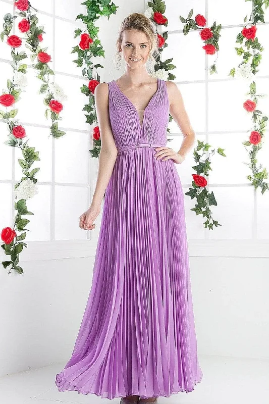 Sleeveless Dress With Balloon Sleeves (detachable)Ladivine 1499 - Sleeveless V Neck  A-Line Dress