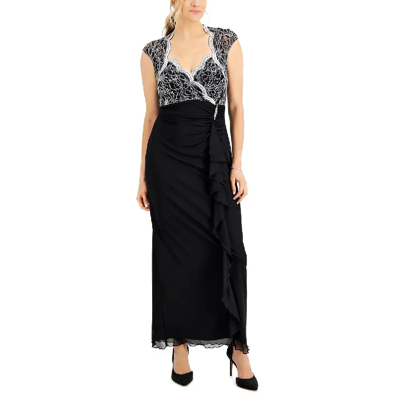 maxi dresses for tall womenConnected Apparel Womens Ruffled Long Shift Dress