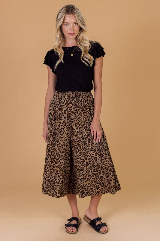 women's stretch pantsJupe Culotte Jessie Leopard