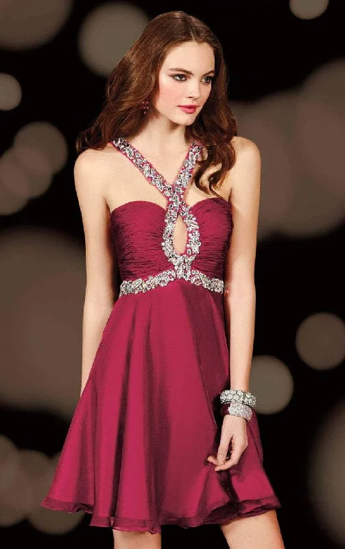 curve-hugging party dressesAlyce Paris Homecoming 4409 - Beaded Fit and Flare Cocktail Dress