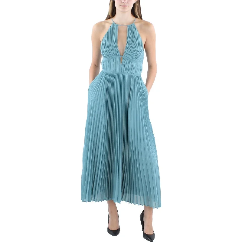 maxi dresses with spaghetti strapsJonathan Simkhai Womens Carli Shutter Pleat Long Halter Dress