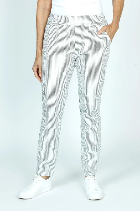 women's yoga pantsOrganic Rags Stripe Ankle Pant