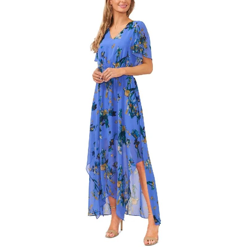 maxi dresses for maternity wearCeCe Womens Smocked Long Fit & Flare Dress