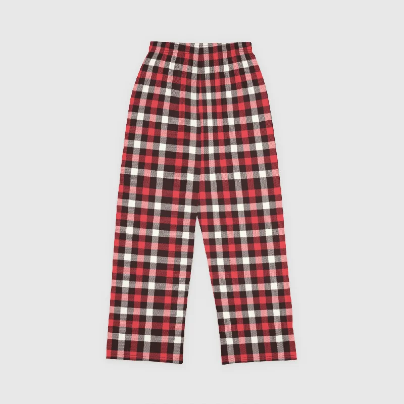 women's reversible pantsRed Plaid Lounge Bottoms