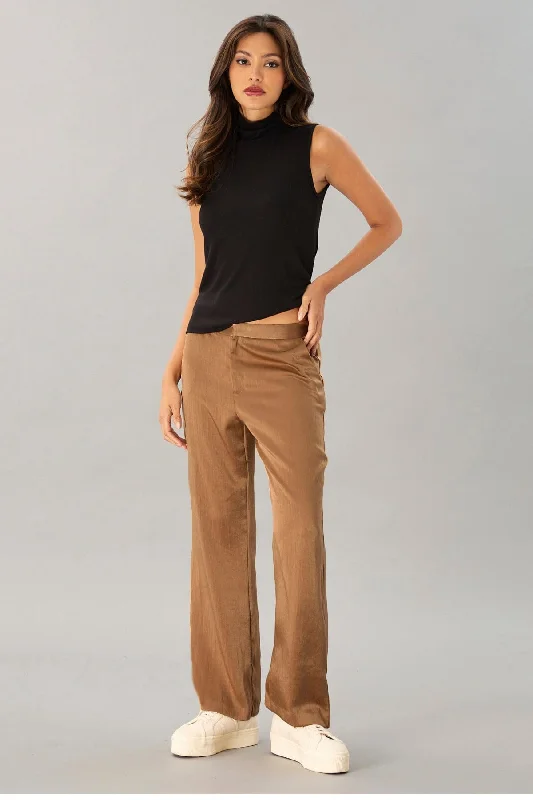 women's tall pantsTextured Satin Trouser