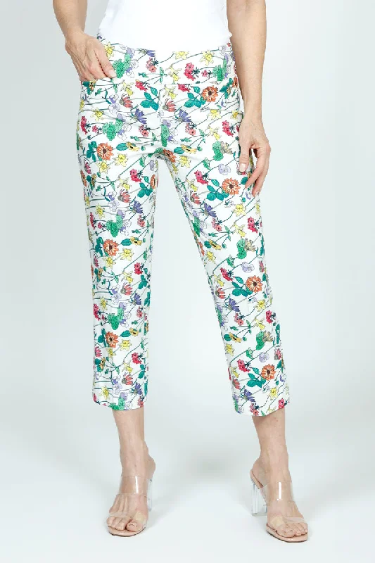 women's retro pantsHolland Ave Bright Floral Crop with Pockets