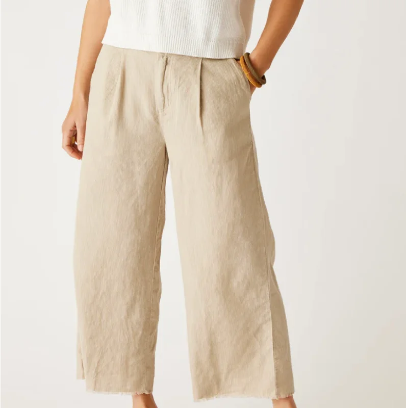 women's denim pantsD Suki Linen Pant - lt. khaki stripe