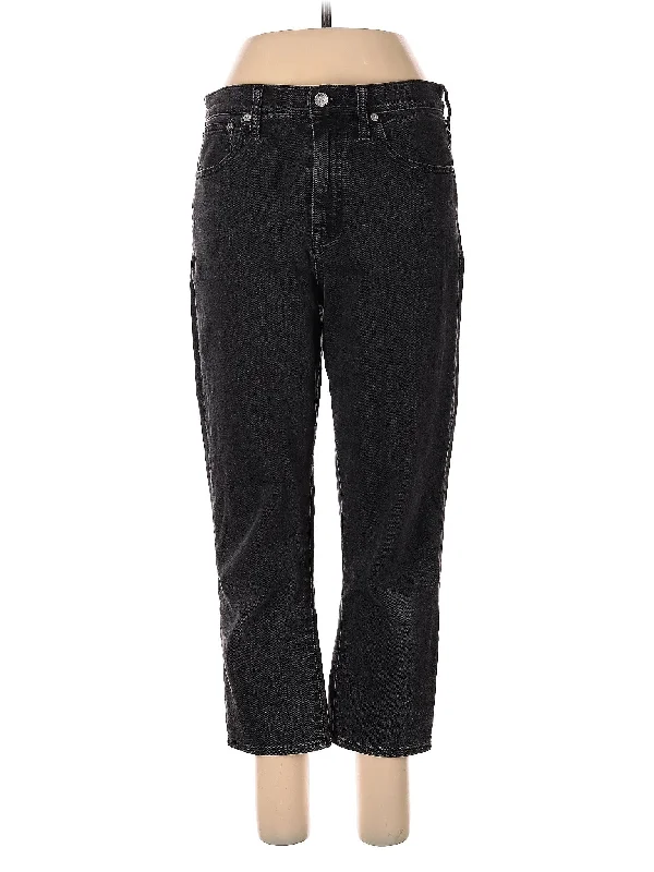 women's denim jeans for a glamorous eveningHigh-Rise Straight-leg Jeans in Dark Wash