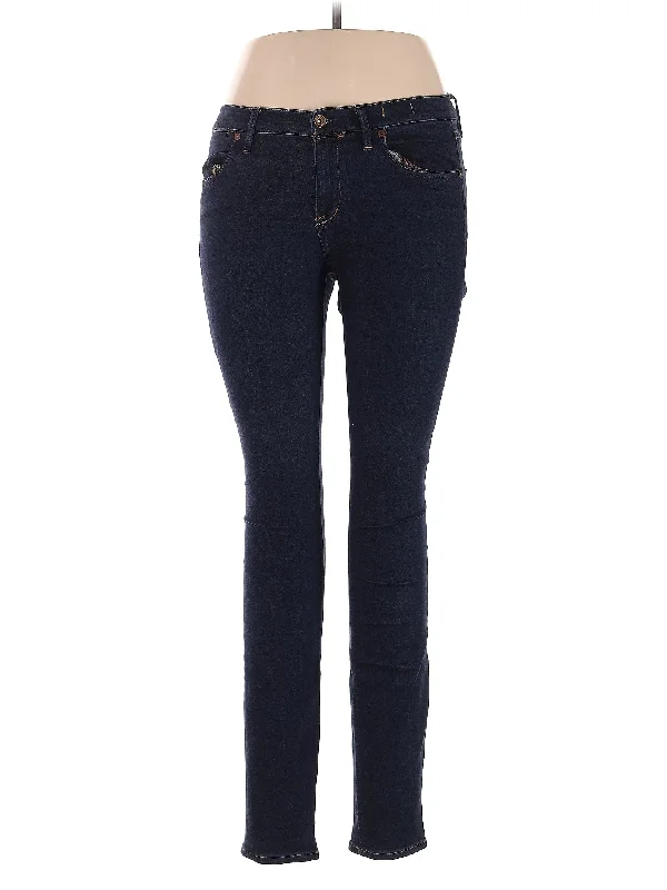 women's denim jeans with buttonsHigh-Rise Skinny Jeans