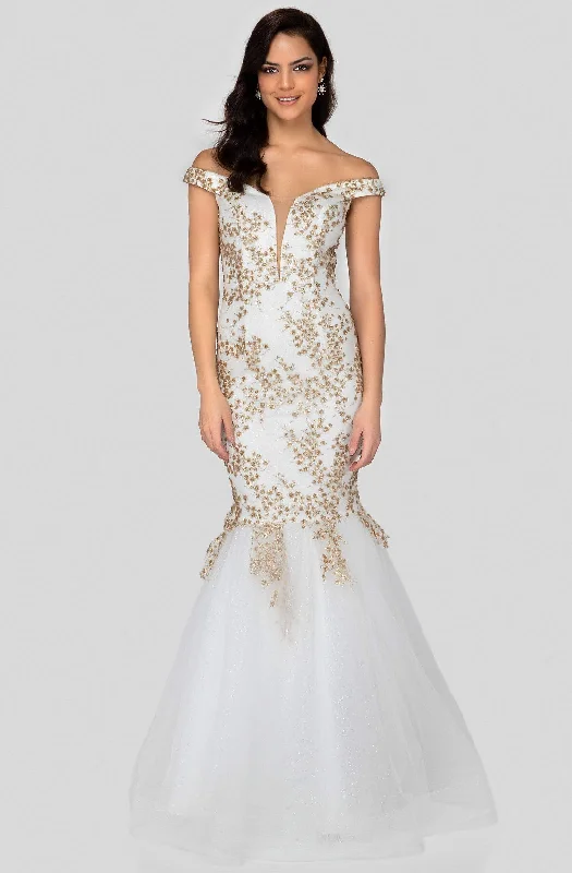 Formal Dress for Religious CeremoniesTerani Couture - 1911P8646 3D Vine Embellished Mermaid Gown