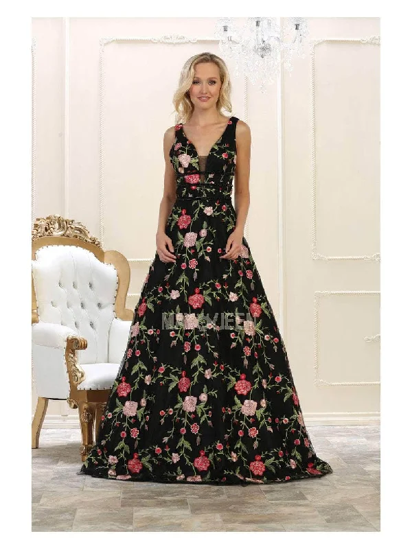 Formal Dress for Bat MitzvahsMay Queen RQ7618 - English Rose Formal Gown