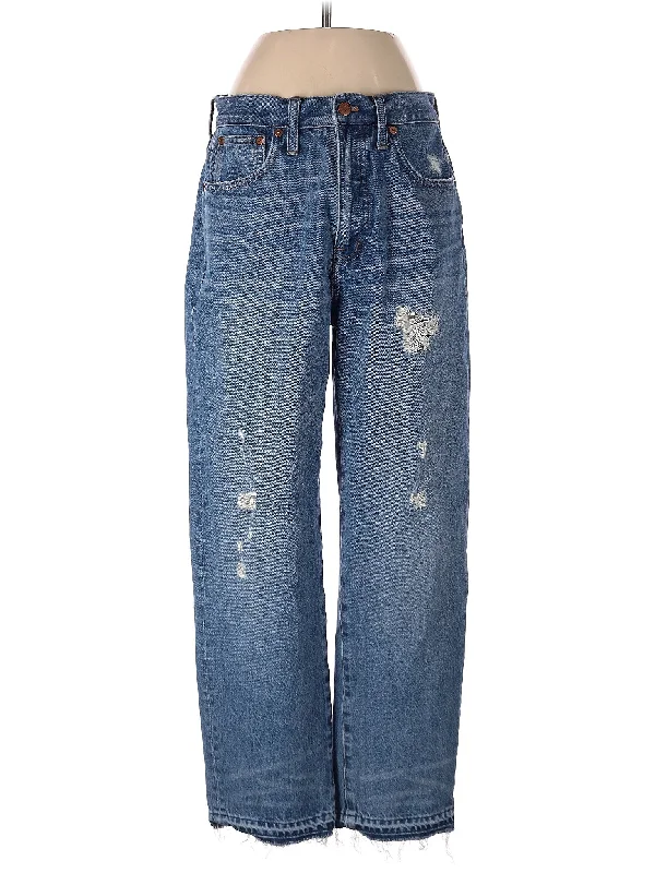 women's denim jeans with floral embroideryMid-Rise Boyjeans Jeans