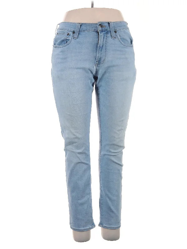 women's distressed denim jeans with holesMid-Rise Straight-leg Jeans in Light Wash