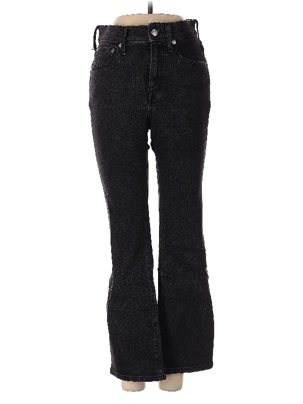 women's distressed denim jeans with holesHigh-Rise Bootleg Jeans