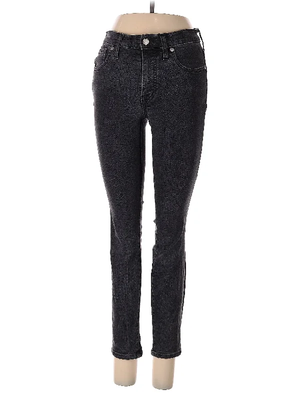 women's denim jeans with leather back pocketsMid-Rise Skinny Jeans in Dark Wash