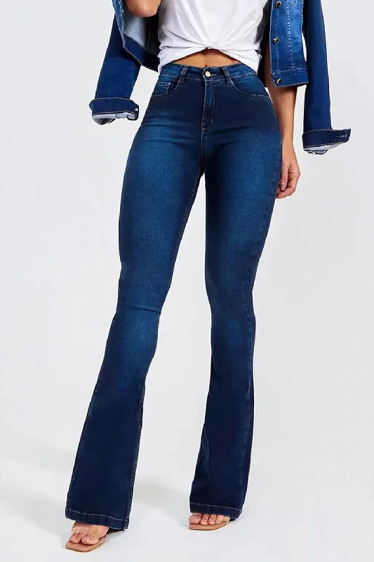 women's denim jeans for travelButtoned Long Jeans