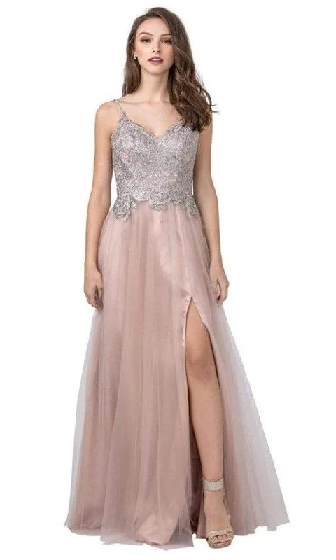 Formal Dress for Formal DinnersAspeed Design - L2447 Embroidered Bod Glittery A-Line Gown