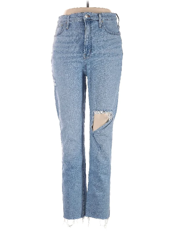 women's denim jeans with pocketsHigh-Rise Straight-leg Jeans