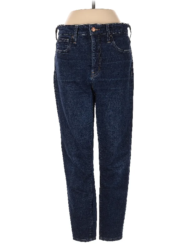 women's denim jeans for summerMid-Rise Straight-leg Jeans in Dark Wash