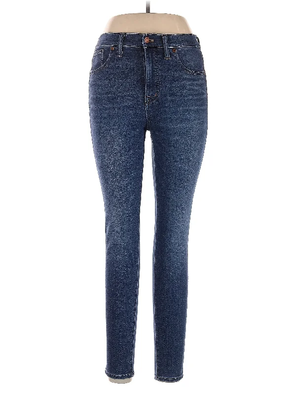 women's denim jeans with geometric patternsHigh-Rise Skinny Jeans in Dark Wash